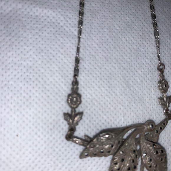 Antique Sterling Silver Coral Cherry Necklace - Picture 3 of 8